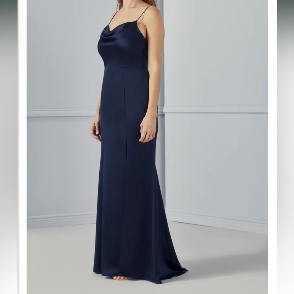 Amsale Chloe Navy Size 14 Bridesmaid Formal Gown NWT - Picture 4 of 14